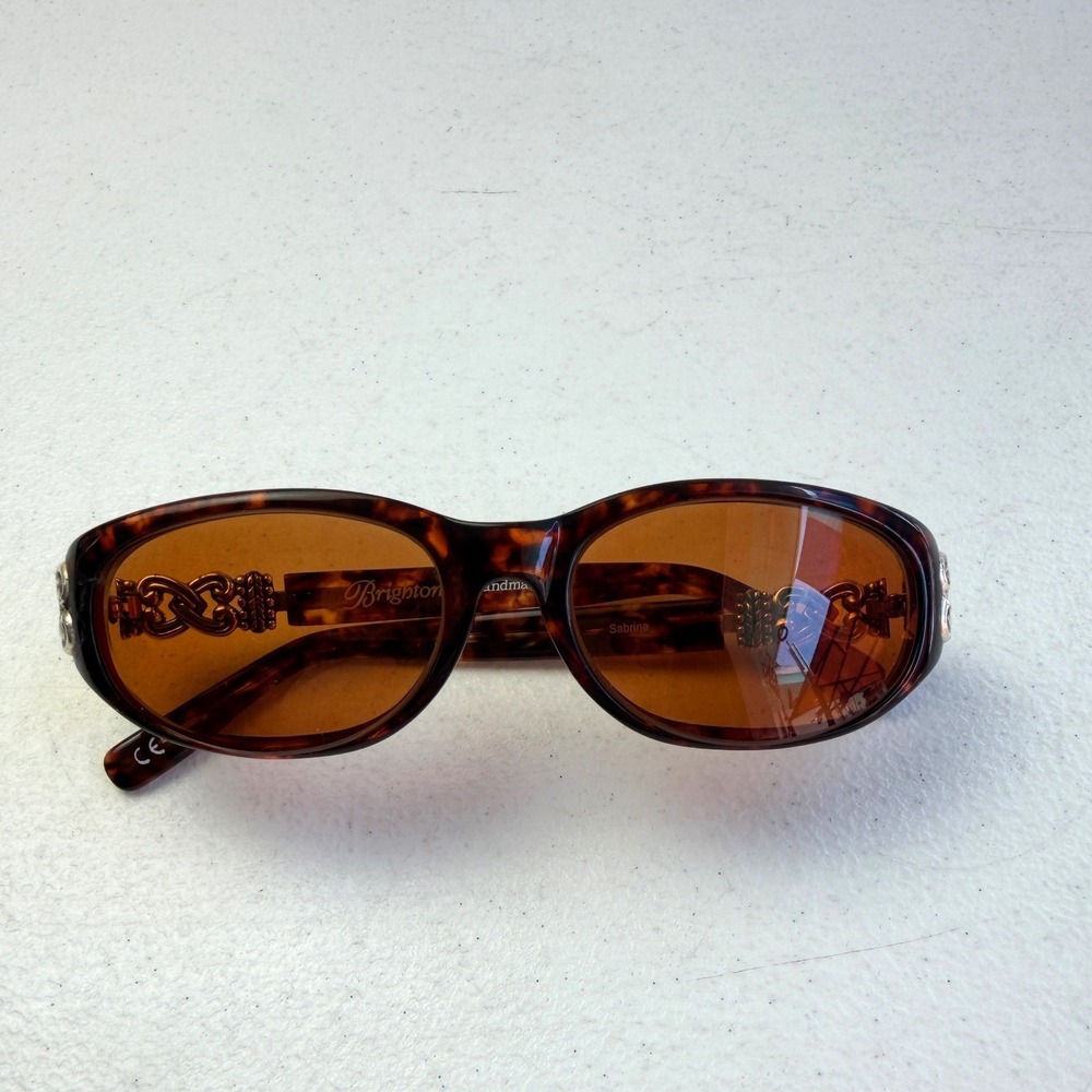 Brighton Sabrina Sunglasses Tortoise Shell Silver Heart Detail Vintage Retro